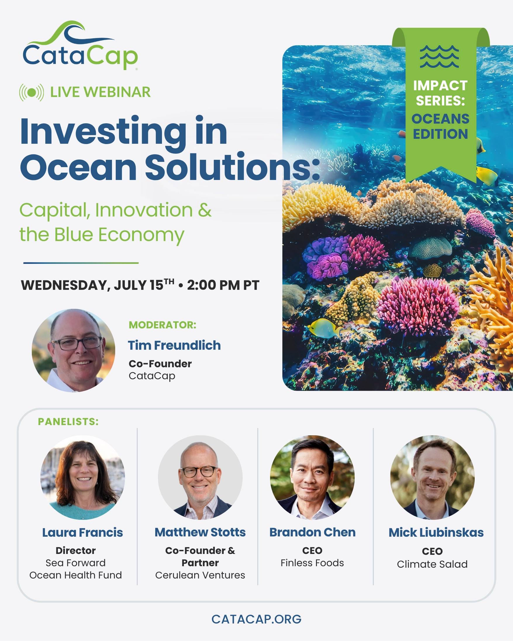 Investing in Ocean Solutions — CataCap webinar recording on the blue economy and ocean impact investing